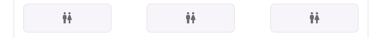 Toilets and empty spaces on the seat map