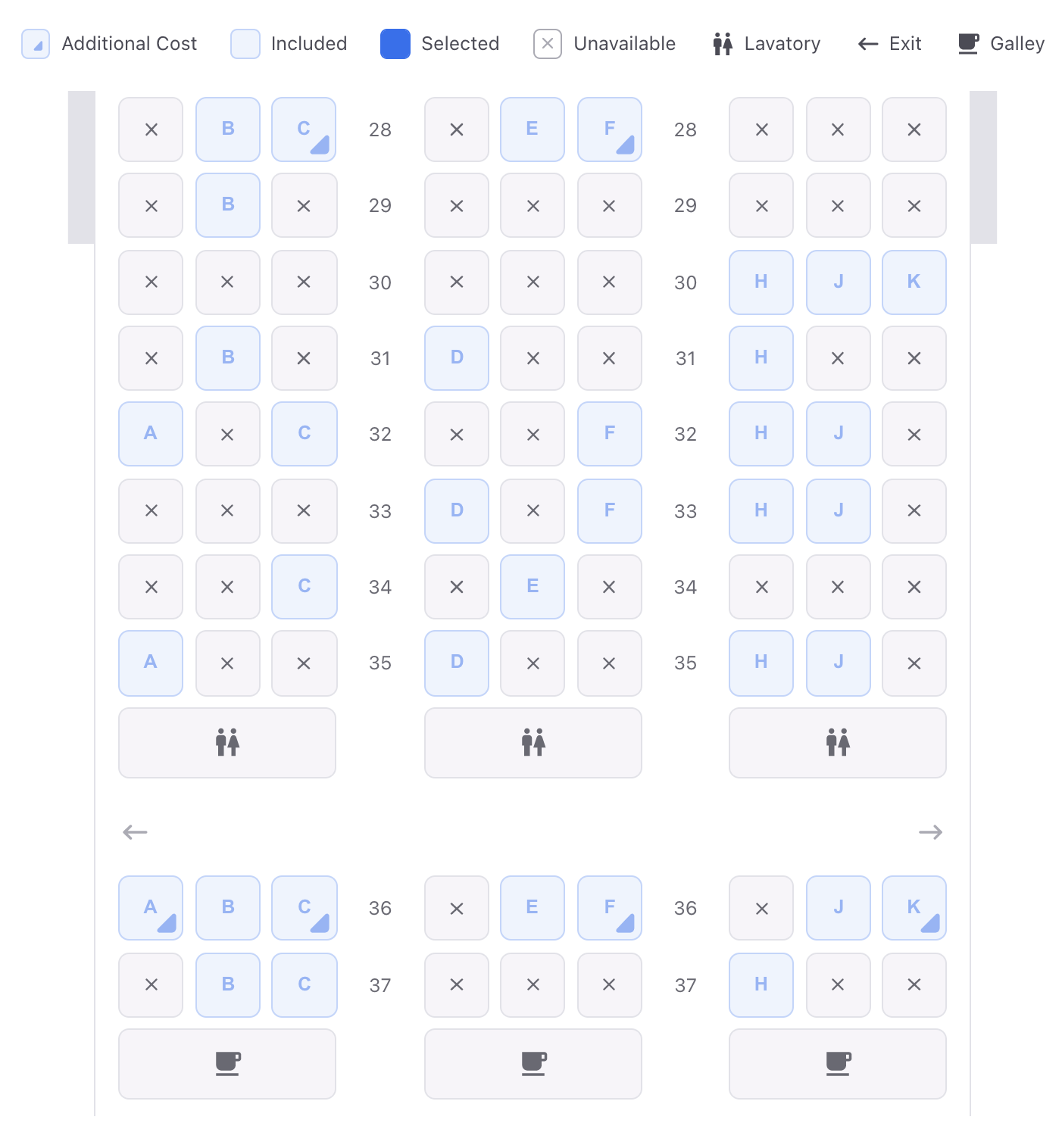 Full seat map